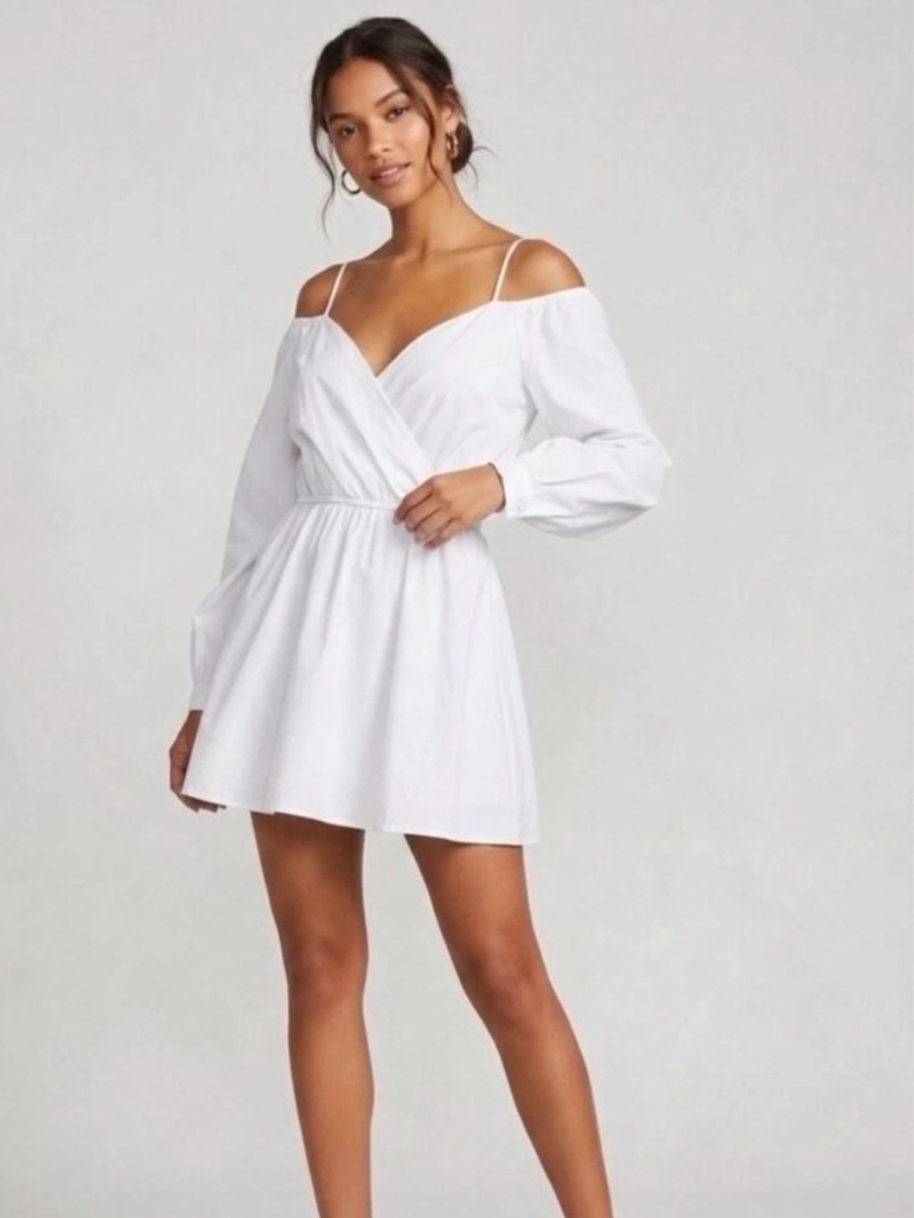 Super down white dress